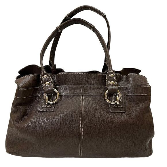 Coach Penelope Brown Ruffle Top Leather Shoulder Bag K1069-F14682 - Picture 6 of 16